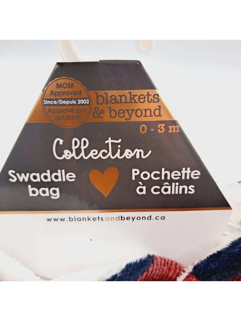 Red/Black Buffalo Plaid Fleece Cozy Baby Winter Holiday Swaddle Bag Sz 0-3 Month